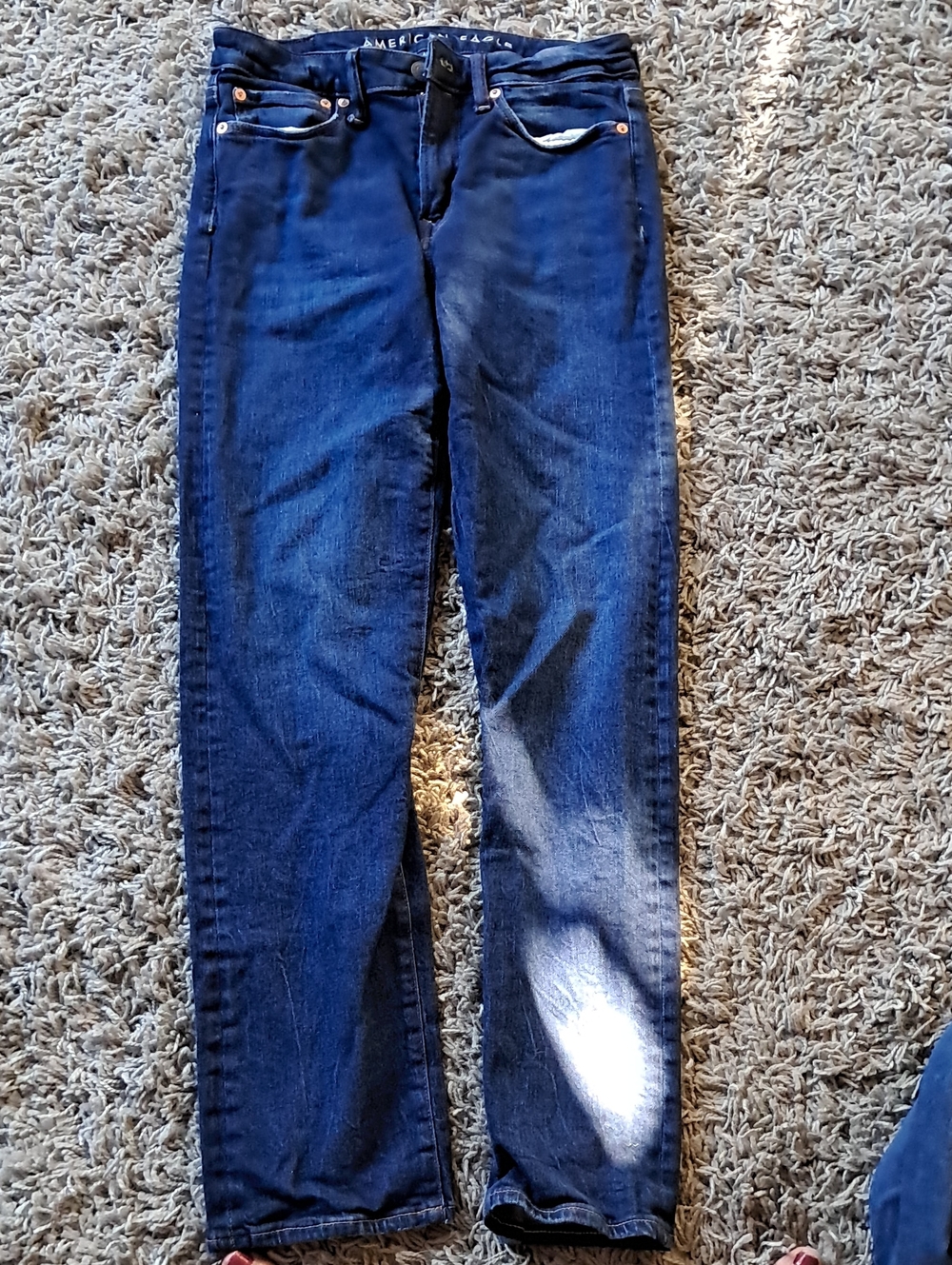 American Eagle Outfitters Women’s Boot Cut Jeans in Dark Blue Denim